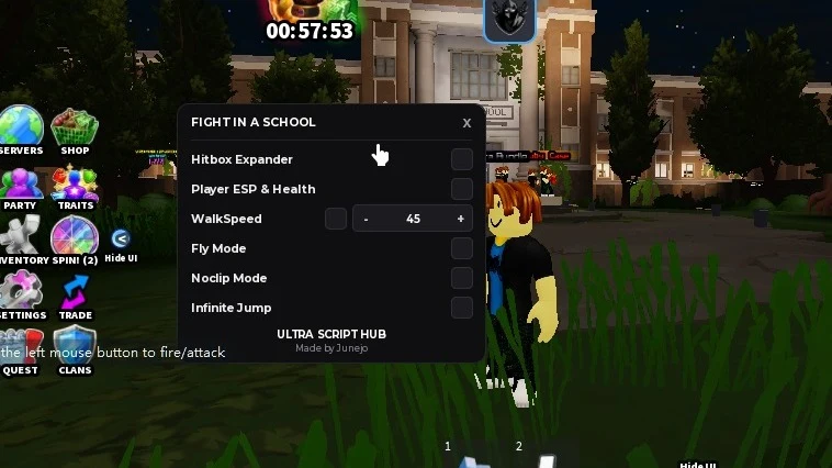 hitbox expander , player ESP and health , walkpseed , more